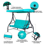  - 3 Seats Converting Outdoor Swing Canopy Hammock with Adjustable Tilt Canopy - Outdoor Style Company