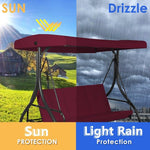  - 3 Seats Converting Outdoor Swing Canopy Hammock with Adjustable Tilt Canopy - Outdoor Style Company