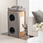  - 3 - Story Cat House with Scratching Board for Indoor Cats - Outdoor Style Company