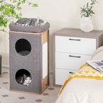  - 3 - Story Cat House with Scratching Board for Indoor Cats - Outdoor Style Company