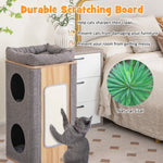  - 3 - Story Cat House with Scratching Board for Indoor Cats - Outdoor Style Company