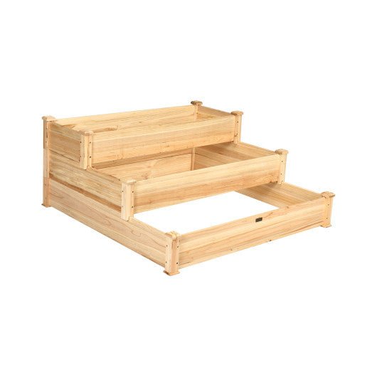  - 3 Tier Elevated Wooden Vegetable Garden Bed - Outdoor Style Company