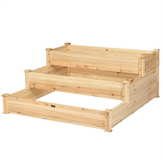  - 3 Tier Elevated Wooden Vegetable Garden Bed - Outdoor Style Company