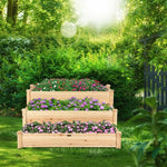  - 3 Tier Elevated Wooden Vegetable Garden Bed - Outdoor Style Company