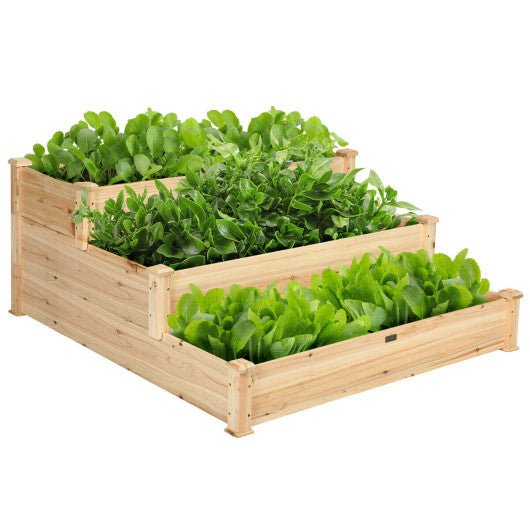  - 3 Tier Elevated Wooden Vegetable Garden Bed - Outdoor Style Company