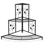  - 3 Tier Floral Corner Metal Plant Pot Rack - Outdoor Style Company