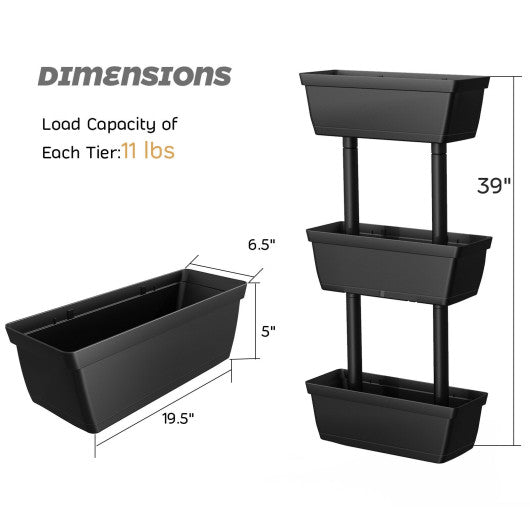  - 3 - Tier Freestanding Vertical Plant Stand for Gardening and Planting Use - Outdoor Style Company