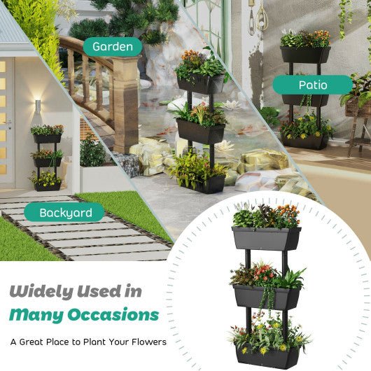  - 3 - Tier Freestanding Vertical Plant Stand for Gardening and Planting Use - Outdoor Style Company