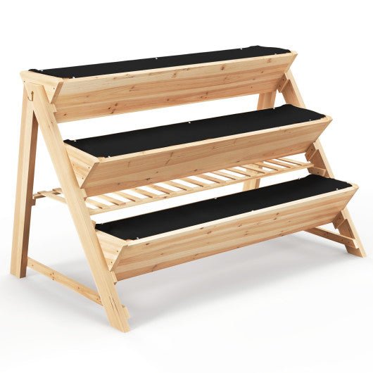  - 3 - Tier Garden Bed with Storage Shelf 2 Hanging Hooks and 3 Bed Liners - Outdoor Style Company