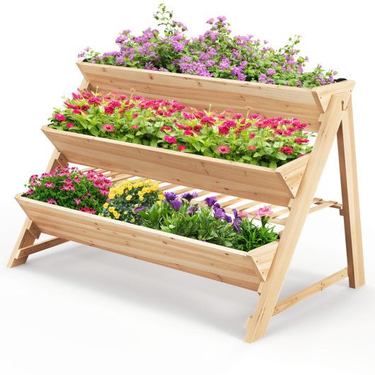  - 3 - Tier Garden Bed with Storage Shelf 2 Hanging Hooks and 3 Bed Liners - Outdoor Style Company