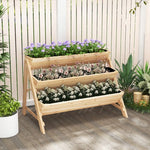  - 3 - Tier Garden Bed with Storage Shelf 2 Hanging Hooks and 3 Bed Liners - Outdoor Style Company