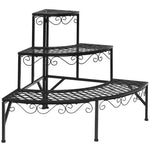  - 3 Tier Metal Corner Plant Display Rack - Outdoor Style Company