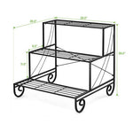  - 3 Tier Outdoor Metal Garden Planter Holder Shelf - Outdoor Style Company