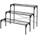  - 3 Tier Outdoor Metal Heavy Duty Modern for Multiple Plant Display Stand Rack - Outdoor Style Company