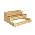  - 3 - Tier Raised Garden Bed Wood Planter Kit for Flower Vegetable Herb - Outdoor Style Company