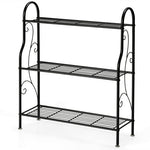  - 3 - Tier Scrollwork Designed Metal Plant Stand - Outdoor Style Company