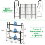  - 3 - Tier Scrollwork Designed Metal Plant Stand - Outdoor Style Company