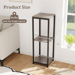  - 3 - Tier Tall Metal Plant Stand Corner Plant Holder with Anti - tipping Device - Black & Gray - Outdoor Style Company