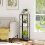  - 3 - Tier Tall Metal Plant Stand Corner Plant Holder with Anti - tipping Device - Black & Gray - Outdoor Style Company