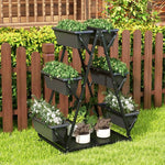  - 3 - Tier Vertical Raised Garden Bed with 4 Wheels and 6 Container Boxes - Outdoor Style Company