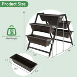  - 3 - Tier Vertical Raised Garden Bed with 5 Plant Boxes - Outdoor Style Company