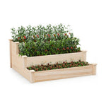  - 3 - Tier Wooden Raised Garden Bed for Backyard Patio Gardening - Outdoor Style Company