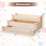  - 3 - Tier Wooden Raised Garden Bed for Backyard Patio Gardening - Outdoor Style Company