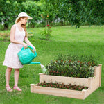  - 3 - Tier Wooden Raised Garden Bed for Backyard Patio Gardening - Outdoor Style Company