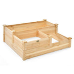  - 3 - Tier Wooden Raised Garden Bed with Open - Ended Base - Outdoor Style Company