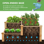  - 3 - Tier Wooden Raised Garden Bed with Open - Ended Base - Outdoor Style Company