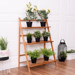  - 3 Tiers Outdoor Stand Bamboo Flower Pot Shelf - Outdoor Style Company