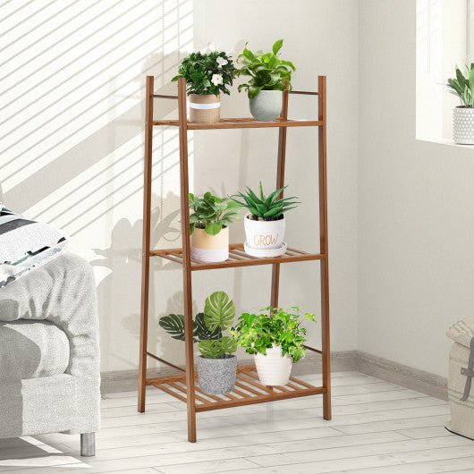  - 3 Tiers Vertical Bamboo Plant Stand - Outdoor Style Company