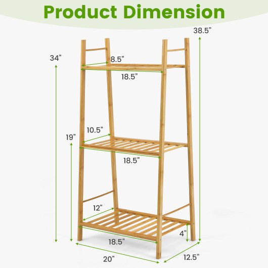  - 3 Tiers Vertical Bamboo Plant Stand - Outdoor Style Company