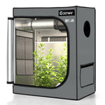  - 30 × 18 × 36 Inch Mylar Hydroponic Grow Tent with Observation Window and Floor Tray - Outdoor Style Company