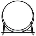  - 30 - Inch Tubular Steel Log Hoop Firewood Storage Rack - Outdoor Style Company