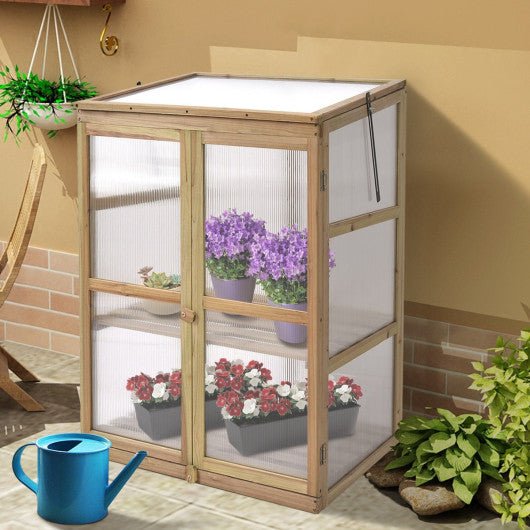  - 30 x 22 x 43 Inch Garden Portable Wooden Greenhouse - Outdoor Style Company