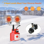  - 30000 BTU Dual Head Tank Top Outdoor Heater with 2 Burners - Outdoor Style Company