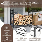  - 30/36 Inch Fireplace Log Holder with Kindling Holders and Shovel - Outdoor Style Company