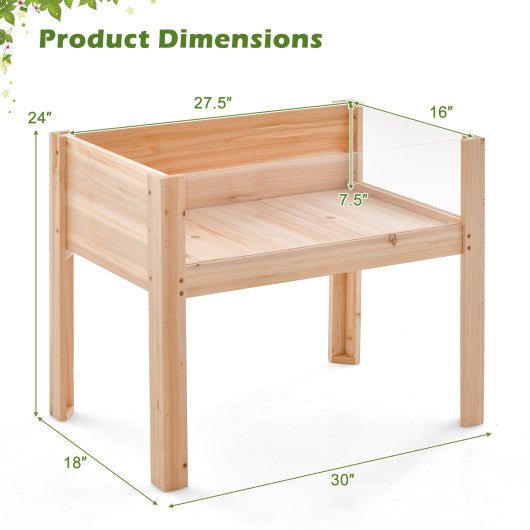  - 30/47 Inch Wooden Raised Garden Bed - Outdoor Style Company