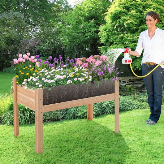  - 30/47 Inch Wooden Raised Garden Bed - Outdoor Style Company