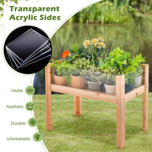  - 30/47 Inch Wooden Raised Garden Bed - Outdoor Style Company