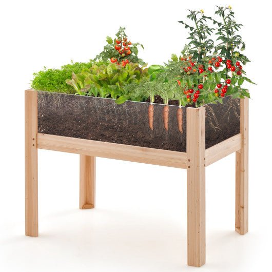  - 30/47 Inch Wooden Raised Garden Bed - Outdoor Style Company