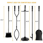  - 31 Inch 5 Pieces Hearth Fireplace Fire Tools Set - Outdoor Style Company