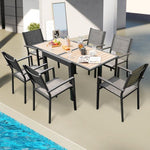  - 31.5 - 63 Inches Extendable Patio Table for 4 - 6 People - Outdoor Style Company