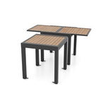  - 31.5 - 63 Inches Extendable Patio Table for 4 - 6 People - Natural - Outdoor Style Company