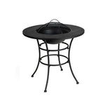  - 31.5 Inch Patio Fire Pit Dining Table With Cooking BBQ Grate - Outdoor Style Company