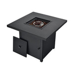  - 32 Inch 40000 BTU Propane Fire Pit Table with Lid and Fire Glass - Outdoor Style Company