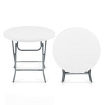  - 32 Inch Round Folding Table with Thick Tabletop for Picnic - Outdoor Style Company