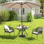  - 32 x 32 Inch Heavy - Duty Outdoor Dining Table with Umbrella Hole for 4 Persons - Outdoor Style Company