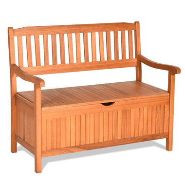  - 33 Gallon Wooden Storage Bench with Liner for Patio Garden Porch - Outdoor Style Company